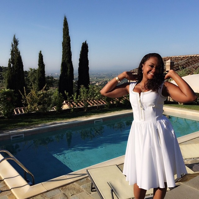 Phaedra Parks a Cortona, vacanza nella città etrusca per la star della Tv americana
