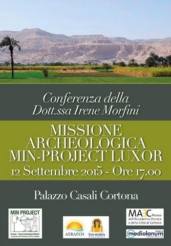 Missione Archeologica Min Project Luxor, conferenza a Cortona