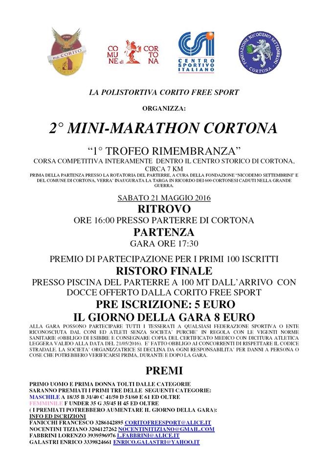 A Cortona la Mini Marathon