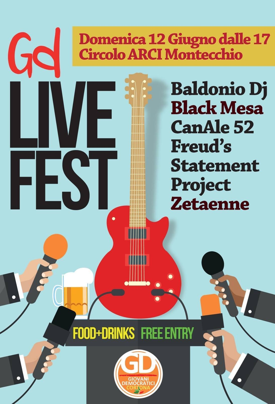Live Fest dei Giovani Democratici a Montecchio di Cortona