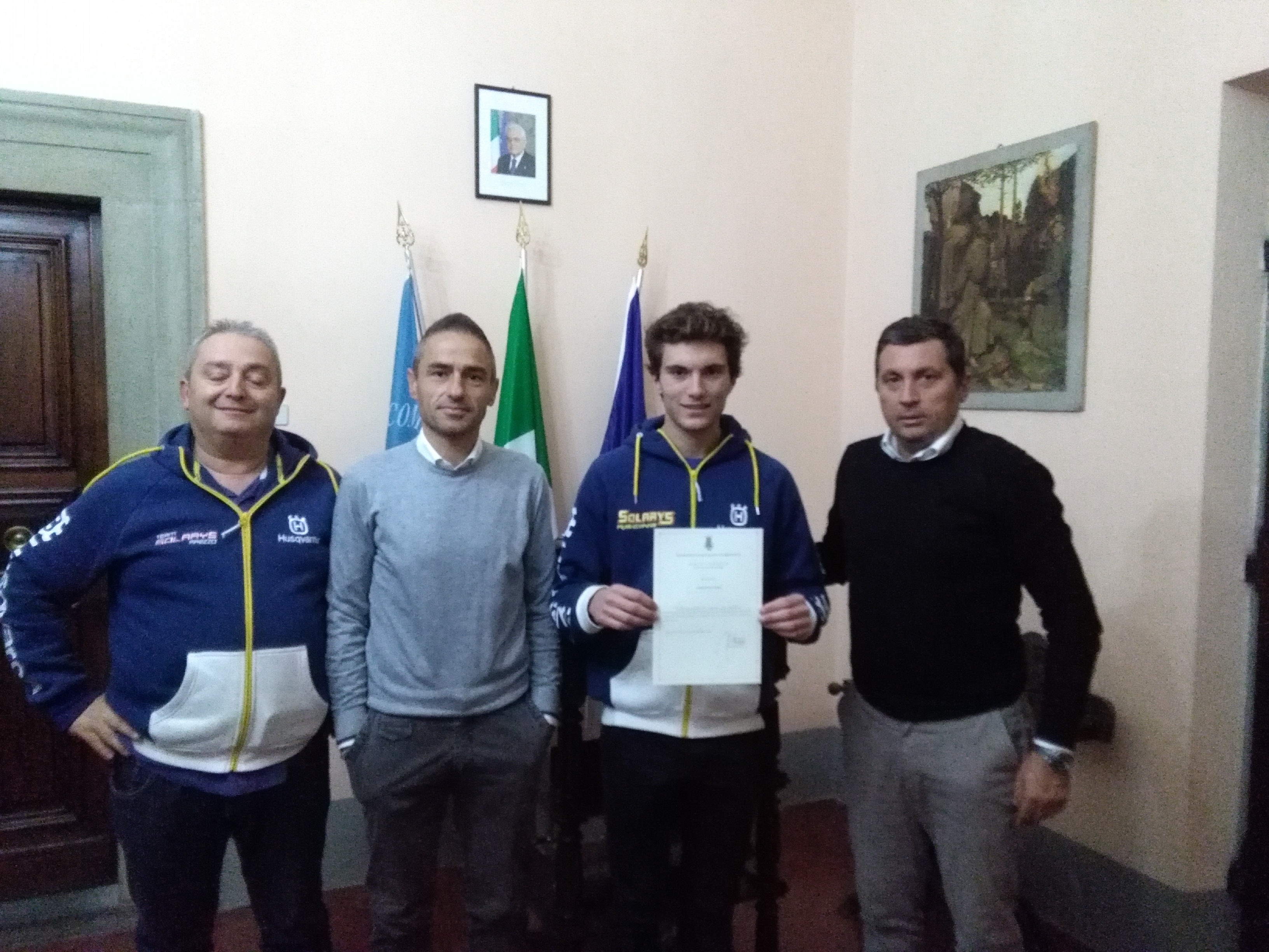 Tommaso Massi e Matteo Segantini, due sportivi castiglionesi premiati dall'Amministrazione