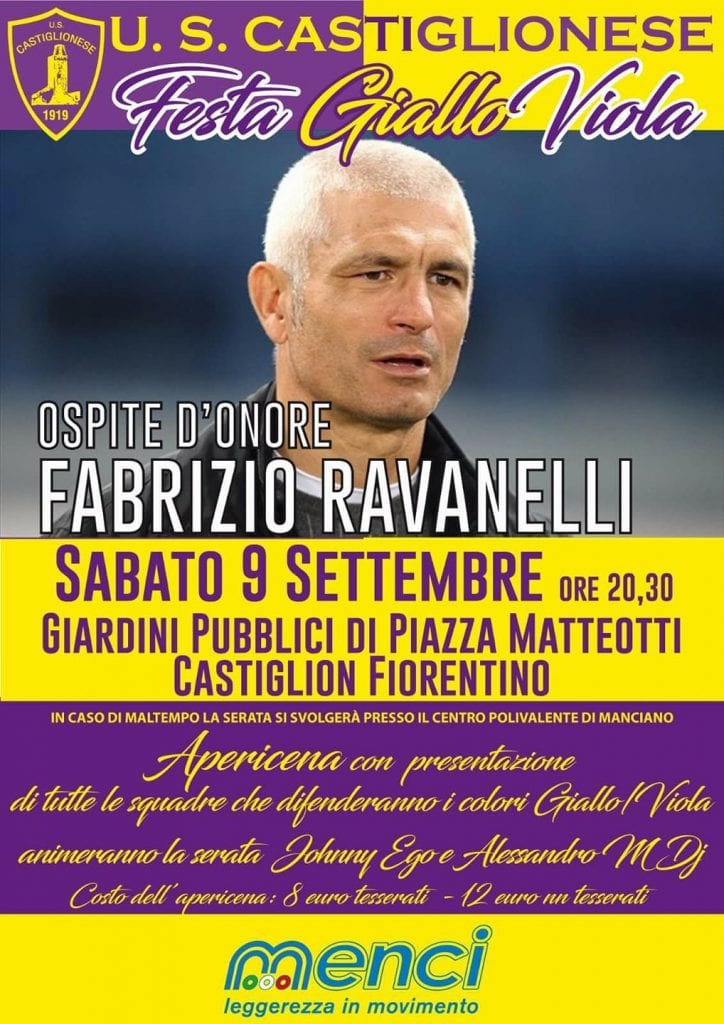 Festa giallo - viola, l'ospite d'onore è Fabrizio Ravanelli