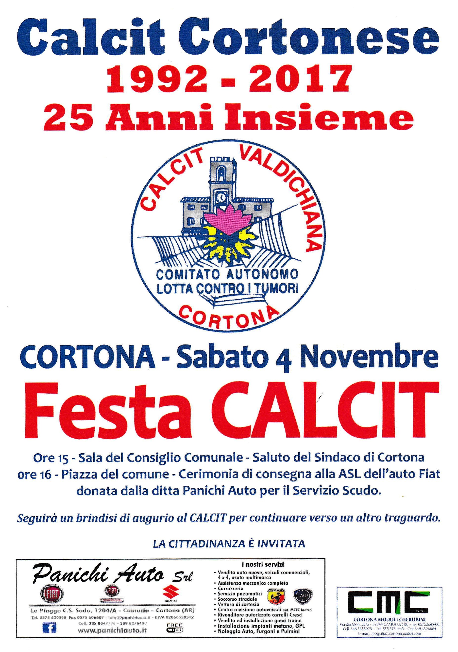 Il Calcit festeggia i 25 anni di attività
