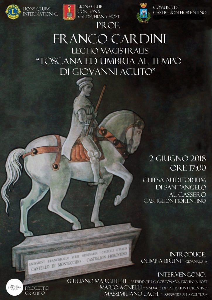 Lions Club Valdichiana Host: a Castiglion Fiorentino un evento su Giovanni Acuto