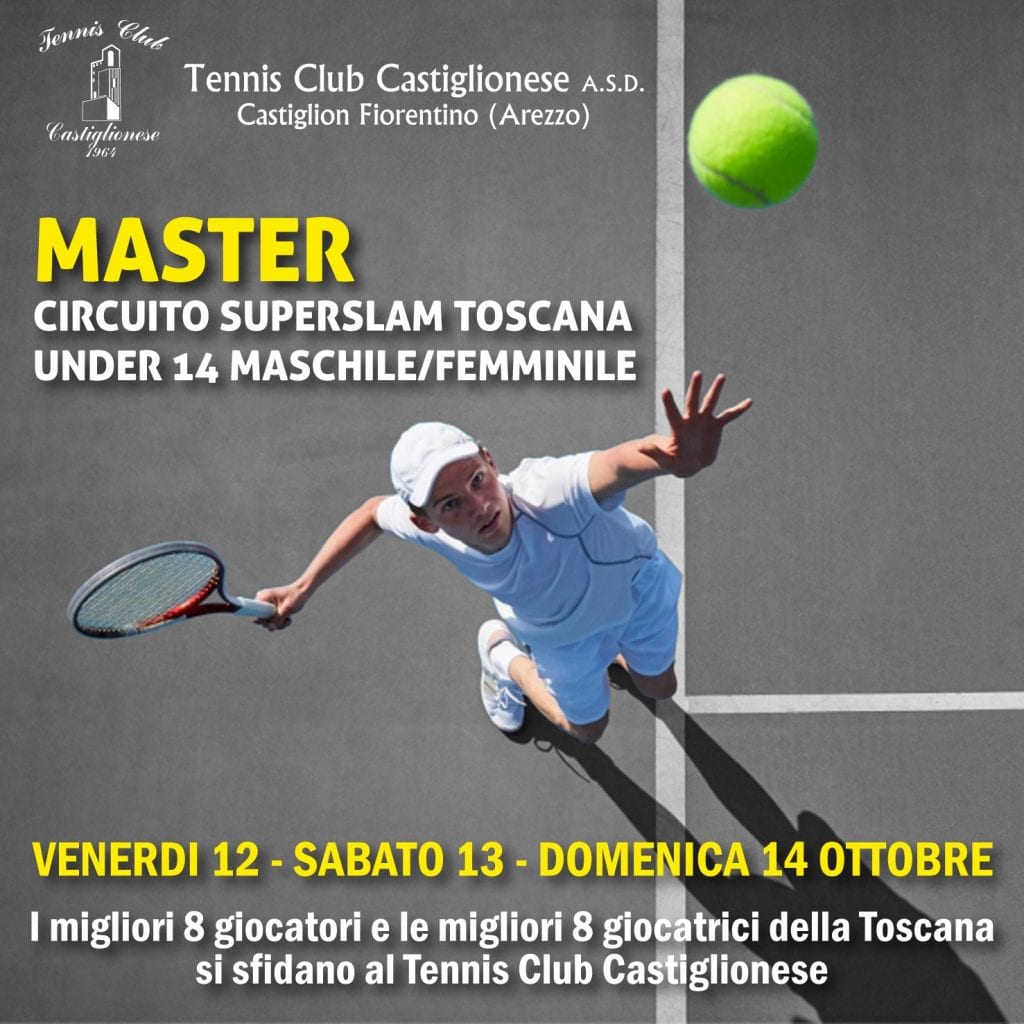Grande spettacolo al Tennis Club Castiglionese con il Master Super Slam Toscana U14 Maschile e Femminile