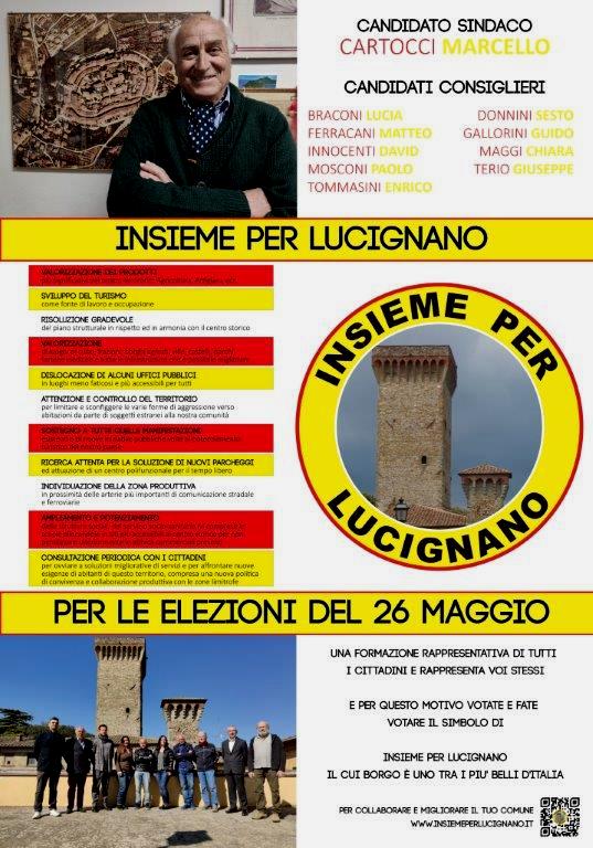 Insieme per Lucignano scende in campo, Marcello Cartocci è il candidato a Sindaco