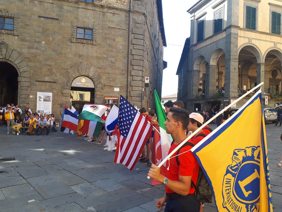 Grande festa a Cortona con il ricevimento dei Campi Lions Internazionali