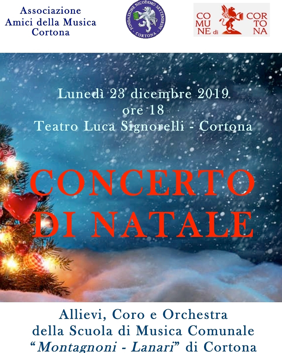 Musiche Di Natale.Concerto Di Natale Con Gli Allievi Della Scuola Di Musica Comunale Di Cortona Valdichianaoggi