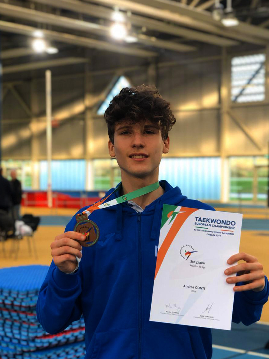 Taekwondo: Andrea Conti bronzo al Campionato Europeo Junior per Categorie Olimpiche